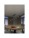 Sospensione Nera Piastra Rettangolare 7 Led Sopra e Sotto Lacal Trio Lighting