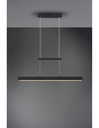 Sospensione Paros Doppia Luce Led Dimmerabile Nero L90 cm Trio Lighting