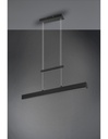 Sospensione Paros Doppia Luce Led Dimmerabile Nero L90 cm Trio Lighting