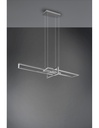 Sospensione Salinas 3 Rettangoli Led 34w Nichel L110 cm Dimmerabile Trio Lighting