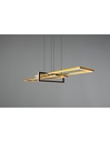Sospensione Salinas 3 Rettangoli Led 34w Oro-Nero L110 cm Dimmerabile Trio Lighting
