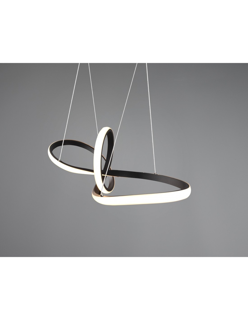 Sospensione Sansa Led 28w Dimmerabile Nero L80 cm Trio Lighting