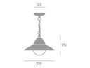 Sospensione in Alluminio e Metallo con Diffusore Opalino - 20W - 2050 Lumen biancoverde
