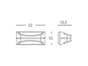 Applique 10W Led 4000K  linea bra  caffe'