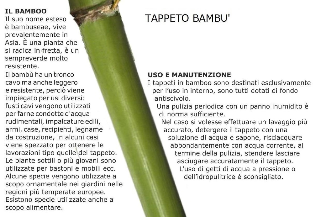 Tappeto bambu' cm210x150x0,5