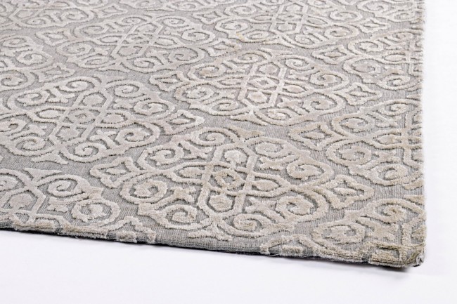 Tappeto grigio in fibre naturali stile fusion cm 160x230