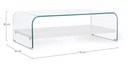 Tavolino 2P Line Wood Bianco 110X55