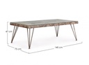 Tavolino Atlantide 140X75