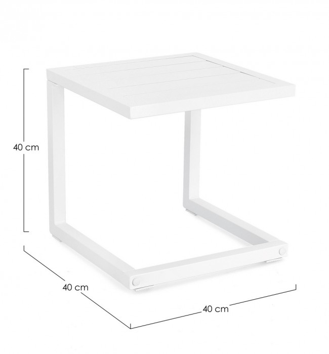 Tavolino Hilde 40X40 Bianco Ld30 -