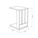 Tavolino da divano porta pc e riviste Edi antracite cm 37x45xh.60