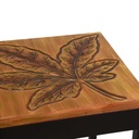 Tavolino disegno foglia ca-9737 cm. 51 x 51 h 61