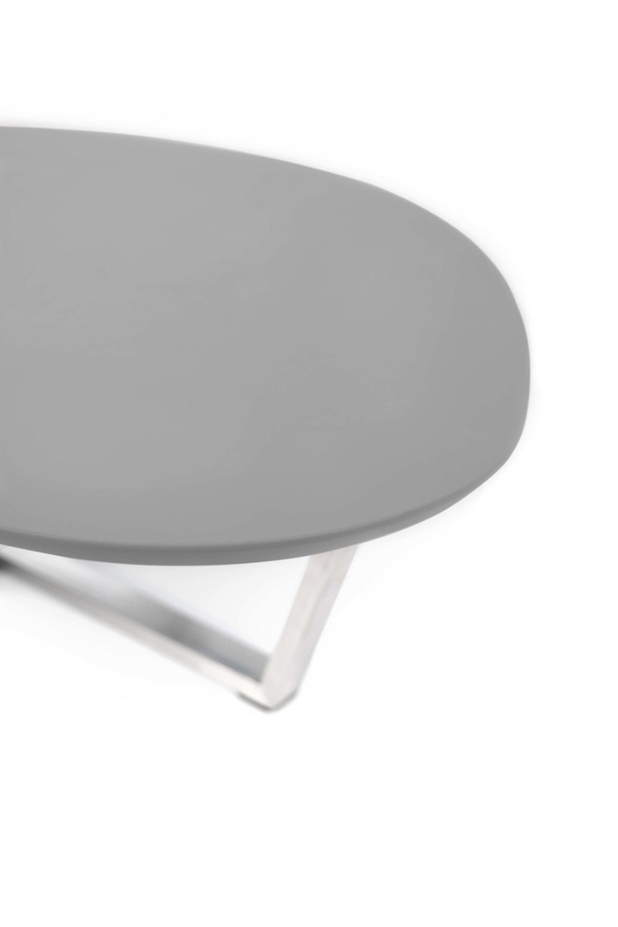 Tavolino in mdf grigio chiaro 140x80x32h cm