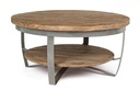 Tavolino tondo in metallo stile industrial cm 90