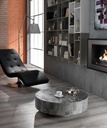 Tavolino moderno  pietra grigio cm 85 x 85 x h 28