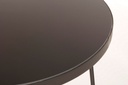 Tavolino nero in metallo stile design cm 50