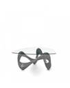 Tavolino trasparente-grigio 100 cm x 100 cm H. 42.5 cm