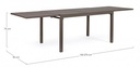 Tavolo Allungabile Pelagius Coffee 135-270X90  Cod.0663176