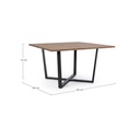 Tavolo Helsinki antracite-naturale 130x130 cm