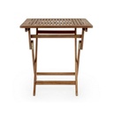 Tavolo Noemi per esterno in legno di acacia pieghevole  70x70x h73 cm