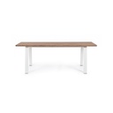Tavolo Oslo da giardino Bianco-Naturale 100x200 cm
