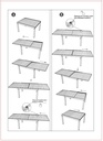 Tavolo alluminio allungabile  da giardino bianco cm 90 x 210/280 x h 73