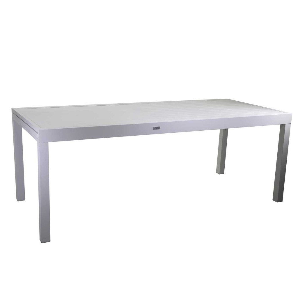 Tavolo alluminio allungabile  da giardino bianco cm 90 x 210/280 x h 73