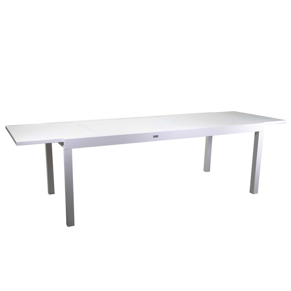 Tavolo alluminio allungabile  da giardino bianco cm 90 x 210/280 x h 73