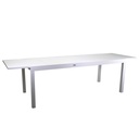Tavolo alluminio allungabile  da giardino bianco cm 90 x 210/280 x h 73
