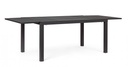 Tavolo allungabile antracite in alluminio stile classico cm 160-240x90
