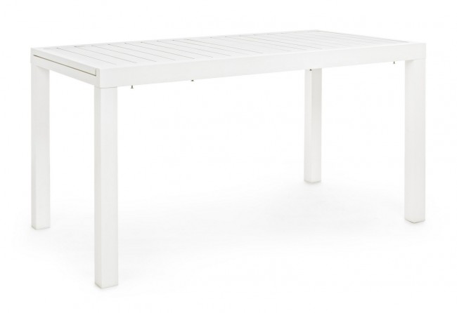 Tavolo allungabile bianco in alluminio stile classico cm 140-210x77