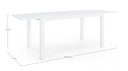 Tavolo allungabile bianco in alluminio stile classico cm 140-210x77
