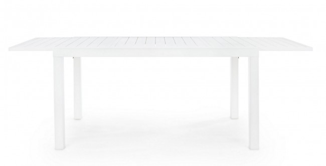Tavolo allungabile bianco in alluminio stile classico cm 140-210x77