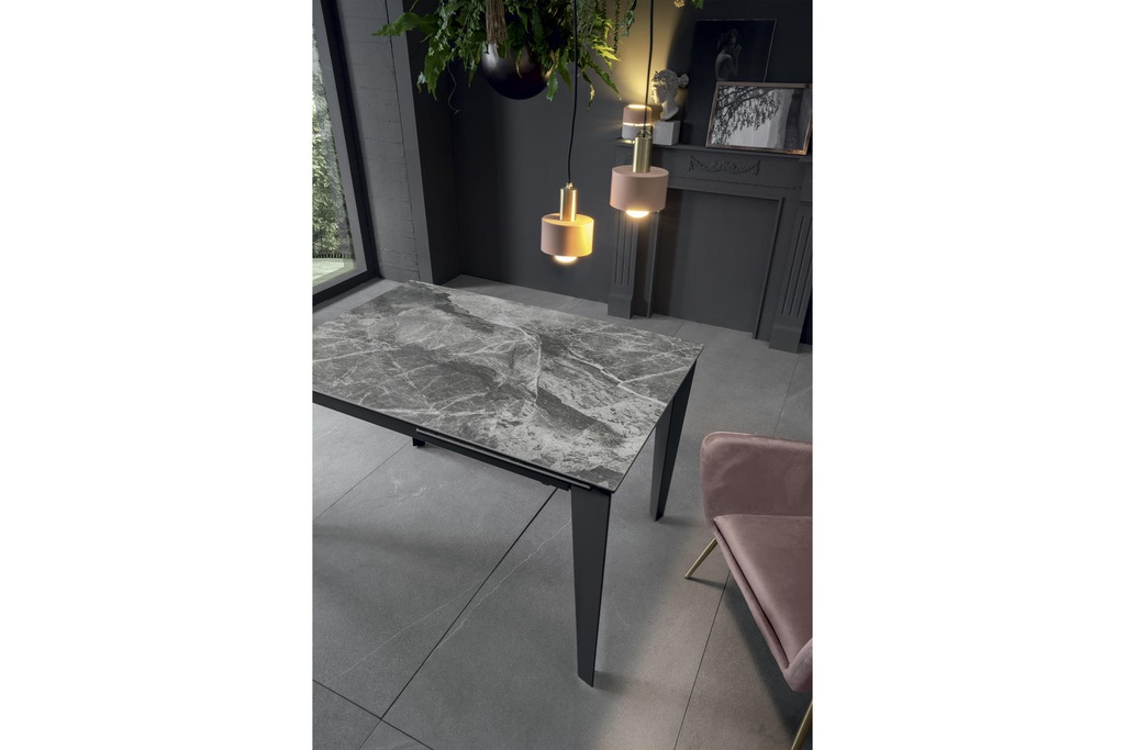 Tavolo allungabile con top in ceramica 120/170x80 cm