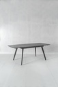 Tavolo allungabile con top in ceramica grigio antracite 140/170/200x90x76h cm