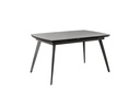 Tavolo allungabile con top in ceramica grigio antracite 140/170/200x90x76h cm