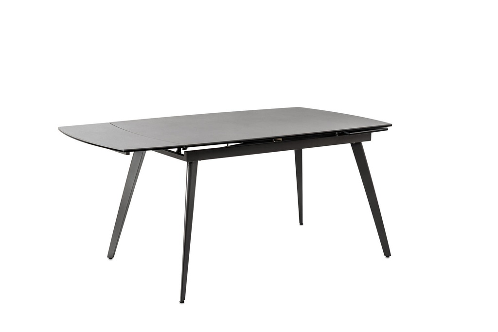 Tavolo allungabile con top in ceramica grigio antracite 140/170/200x90x76h cm