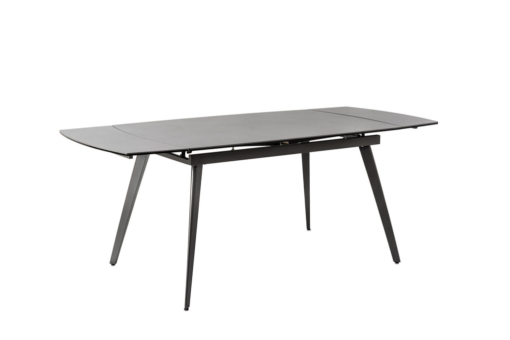 Tavolo allungabile con top in ceramica grigio antracite 140/170/200x90x76h cm