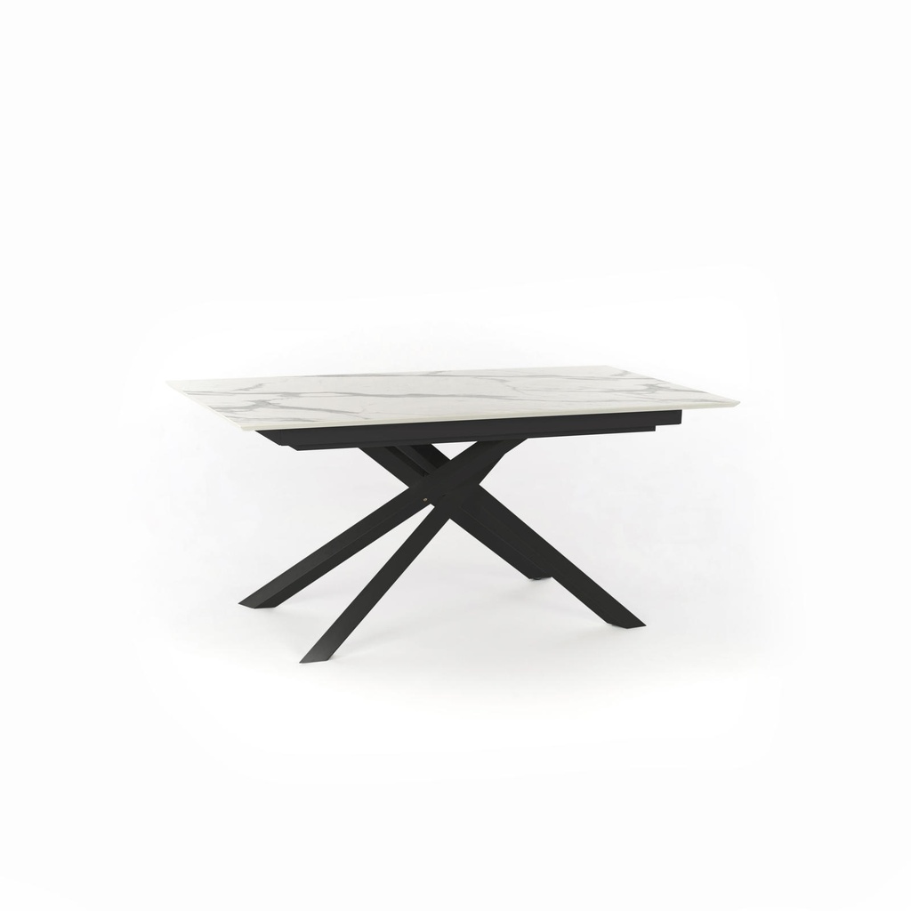 Tavolo allungabile con top in marmo calacatta 170/270x90x76h cm