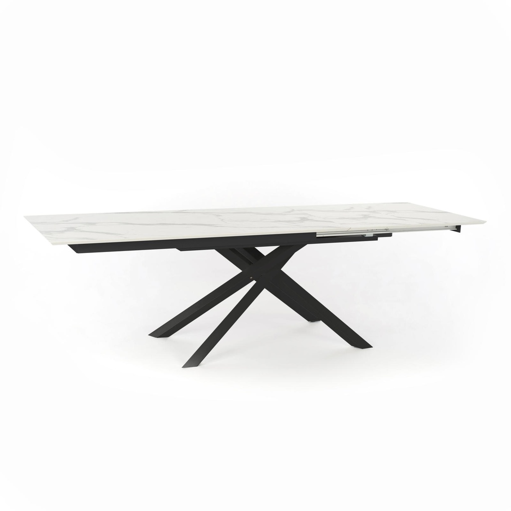 Tavolo allungabile con top in marmo calacatta 170/270x90x76h cm