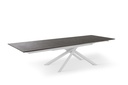 Tavolo allungabile con top ruggine e gambe bianche 170/270x90x76h cm