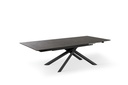 Tavolo allungabile con top ruggine e gambe nere 170/270x90x76h cm