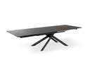Tavolo allungabile con top ruggine e gambe nere 170/270x90x76h cm