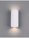 Applique 2xGU10 Cilindro Gesso Biemissione Zazou Bianco Trio Lighting