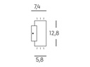 Applique 3W+3W Led 4000K  linea sino  bianco