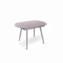 Tavolo allungabile in vetro temperato con top grigio 120/180x90h cm