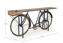 Tavolo consolle design bicicletta retro