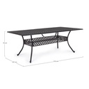 Tavolo da esterno Ivrea rettangolare antracite cm 107 x 213