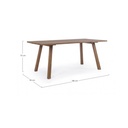 Tavolo da esterno in legno FSC GLASGOW 180x90x h75 cm