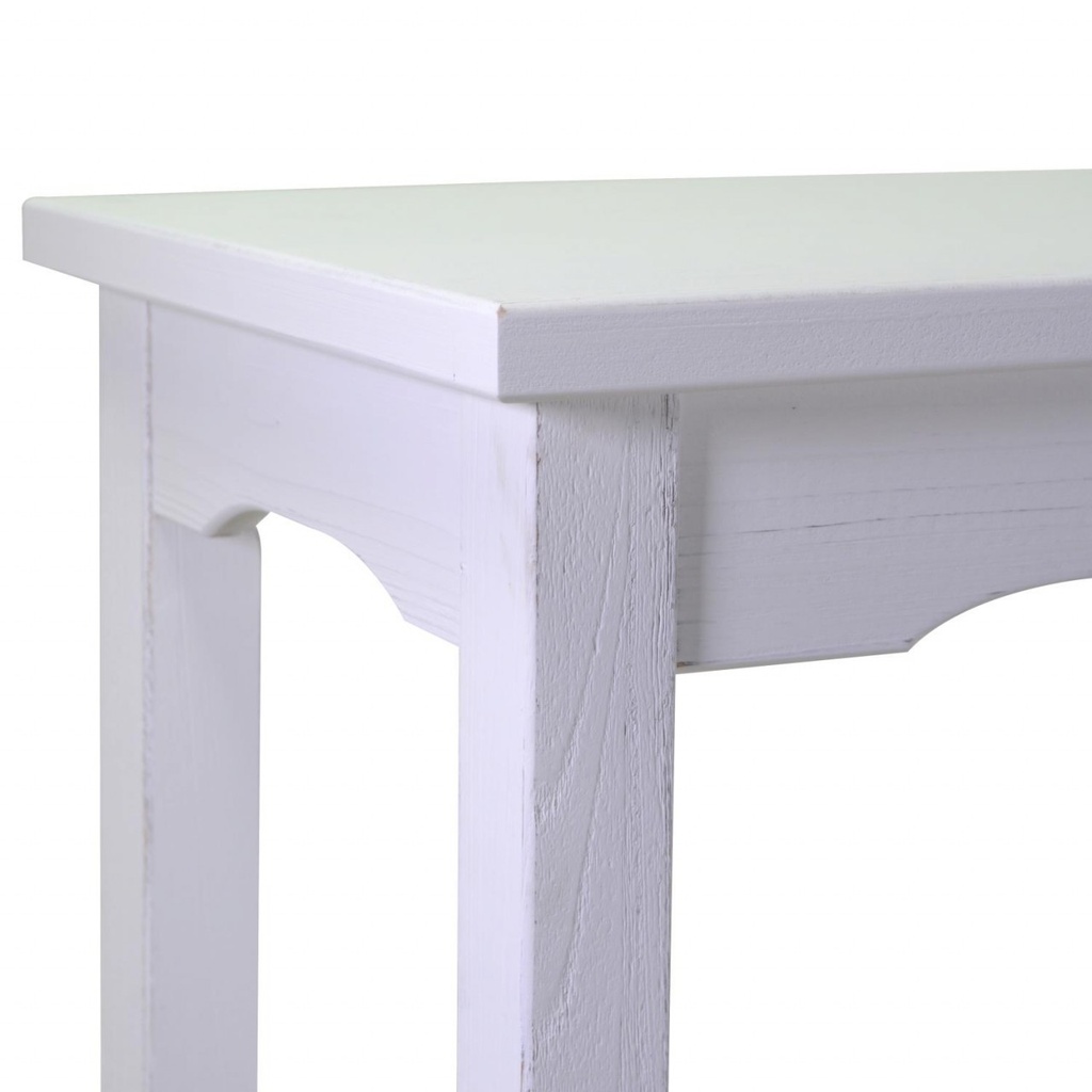 Tavolo esposizione in legno bianco