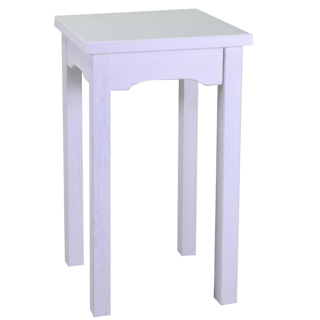 Tavolo esposizione in legno bianco
